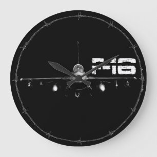Grande Horloge Ronde F-16 Fighting Falcon Round (Large) Wall Clock