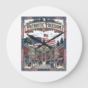 Grande Horloge Ronde Fabricant de Savon Patriotique