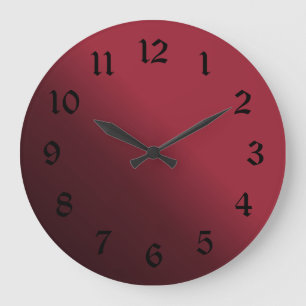 Grande Horloge Ronde Fade to Black Lower Left Shadow Red Color Choice