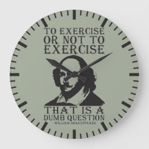 Grande Horloge Ronde Faire De L'Exercice Ou Ne Pas Faire De L'Exercice 