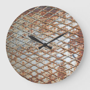 Grande Horloge Ronde Falln Rusty Grate