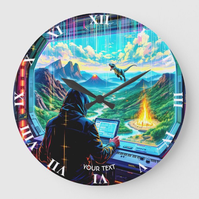 Grande Horloge Ronde Fantasy Cute Fantastic Run Park (Recto)