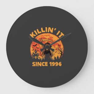 Grande Horloge Ronde Faucheur d'Halloween depuis 1996 Conception d'anni