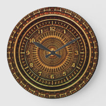 Faux carved Wood Clock