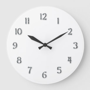 Grande Horloge Ronde Faux Pewter