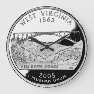 Grande Horloge Ronde Faux West Virginia State Quarter