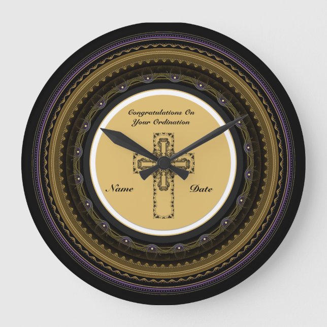 Grande Horloge Ronde Félicitations Cadeau Ordainment Ordainment Nouveau (Recto)