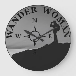 Grande Horloge Ronde femme errante randonnée