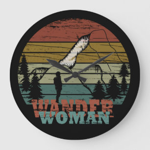 Grande Horloge Ronde femme errante randonnée