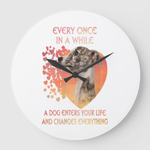 Grande Horloge Ronde Femmes De Temps En Temps Un Chien Entre