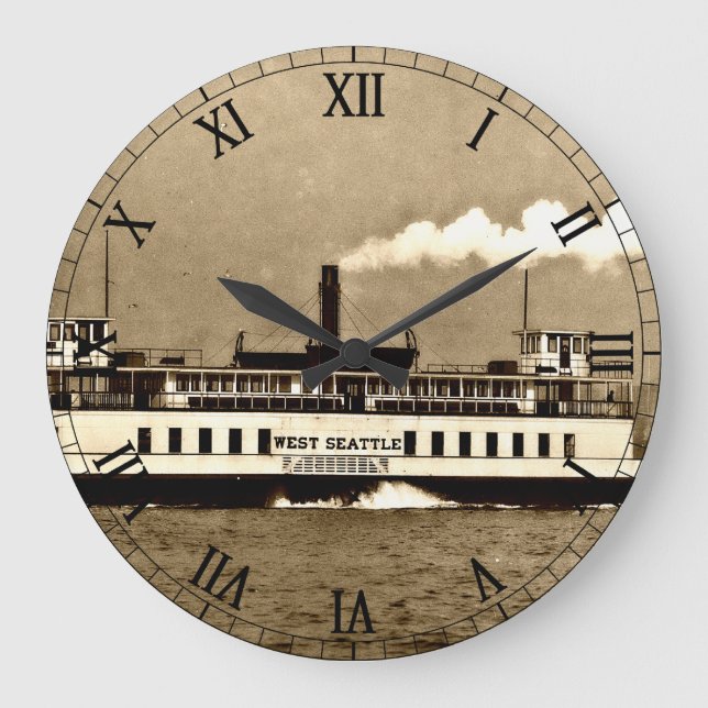 Grande Horloge Ronde Ferry Sepia Steamboat (Recto)