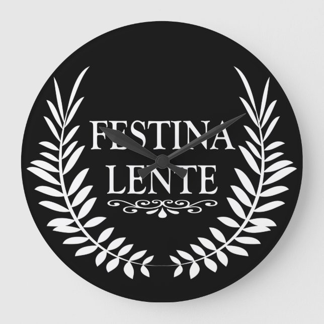 Grande Horloge Ronde Festina lente (Recto)