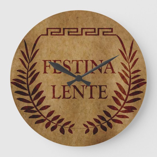 Grande Horloge Ronde Festina lente (Recto)