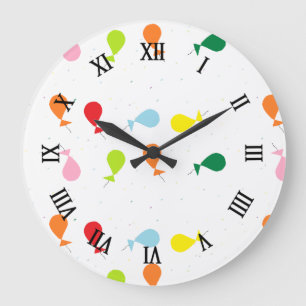 Grande Horloge Ronde Fête aux ballons