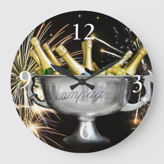 Grande Horloge Ronde Fête du Nouvel An (Recto)