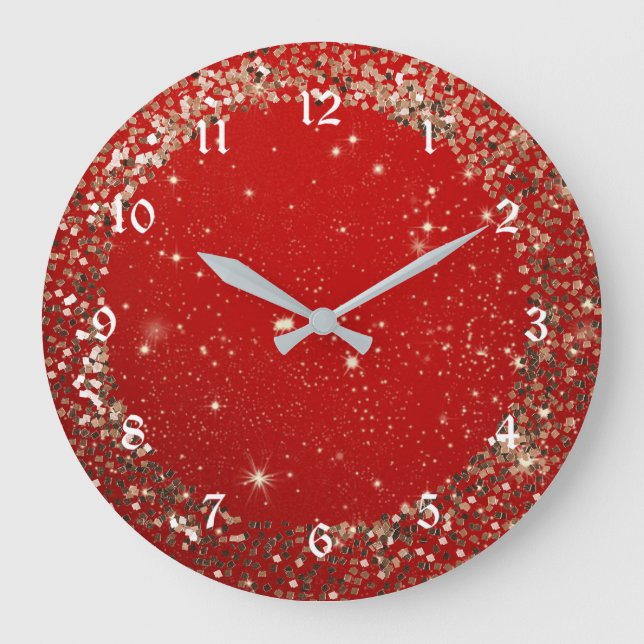 Grande Horloge Ronde Fête rouge (Recto)