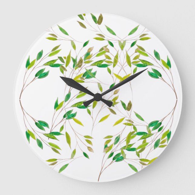 Grande Horloge Ronde Feuilles de Green (Recto)