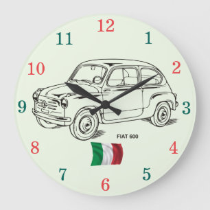 Grande Horloge Ronde Fiat 600 Wall Clock