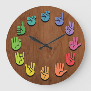 Grande Horloge Ronde Fibre de bois d'ASL