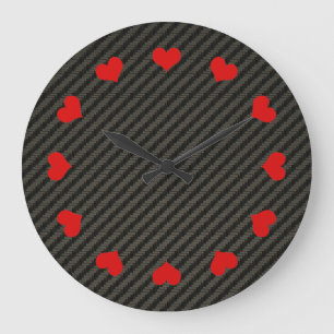 Grande Horloge Ronde Fibre de carbone