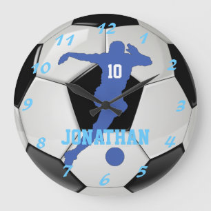 Grande Horloge Ronde Fier Soccer Maman Personnelle et personnalisable