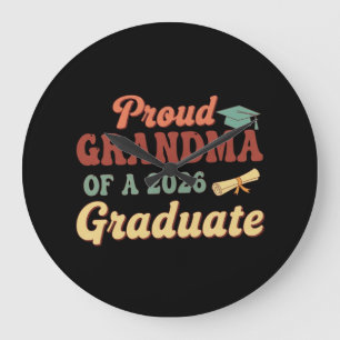 Grande Horloge Ronde Fière grand-mère d'un diplômé de la promotion 2026