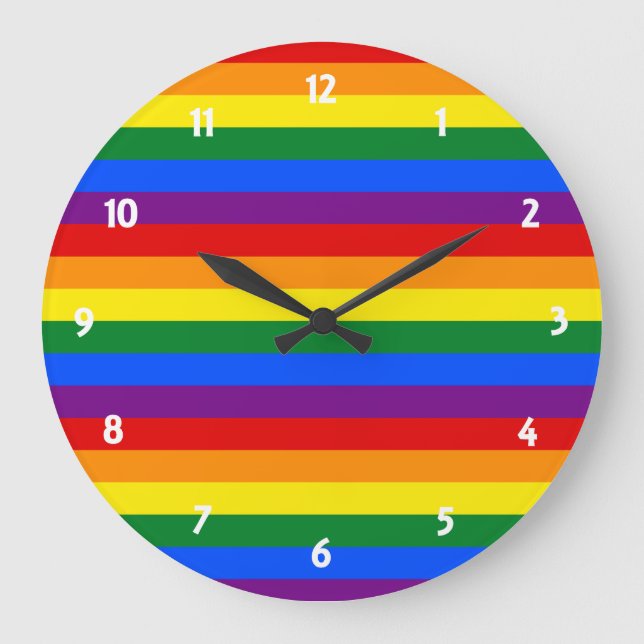 Grande Horloge Ronde Fierté arc-en-ciel (Recto)