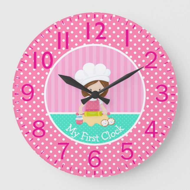 Grande Horloge Ronde Fille Baker Mon premier (Recto)