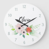 Filles mignonnes fleurs d'aquarelle florale Fleurs