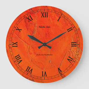 Grande Horloge Ronde Fin d'Adobe Sun Faux