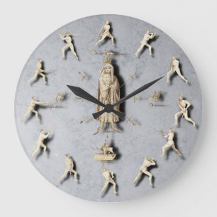Grande Horloge Ronde Fiore dei Liberi Wall Clock