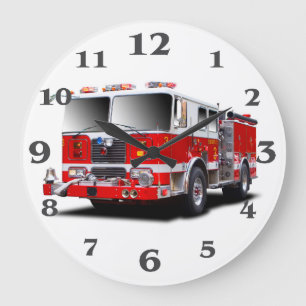 Grande Horloge Ronde Fire Engine for Round Large Wall Clock
