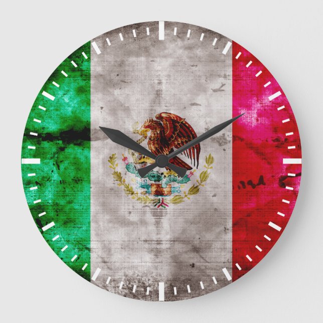 Grande Horloge Ronde Flag du Mexique (Recto)