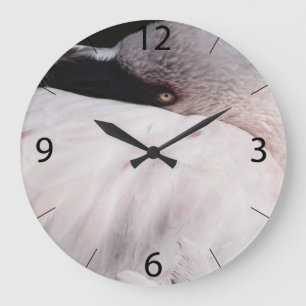 Grande Horloge Ronde Flamant rose