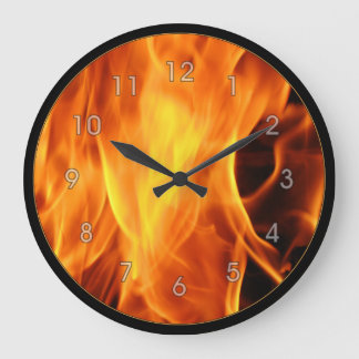 Grande Horloge Ronde Flames