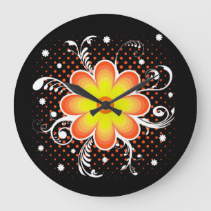 Grande Horloge Ronde Fleur