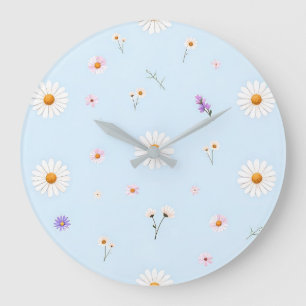 Grande Horloge Ronde Fleurs de lilas 