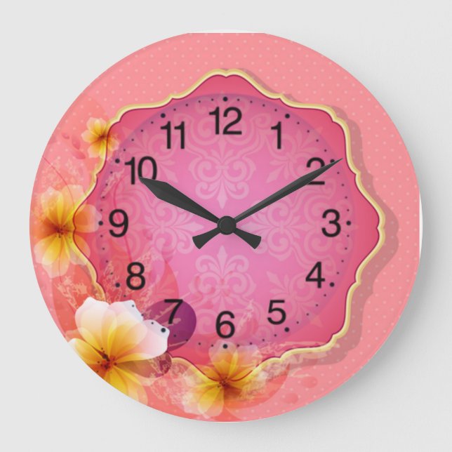 Grande Horloge Ronde Fleurs de printemps (Recto)