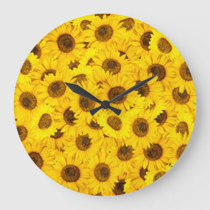 Grande Horloge Ronde Fleurs de soleil