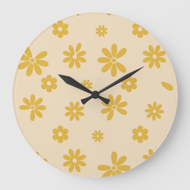 Grande Horloge Ronde Fleurs et pétales 11 (Recto)