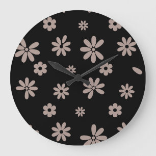 Grande Horloge Ronde Fleurs et pétales 14