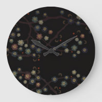 Fleurs multicolores sur fond noir