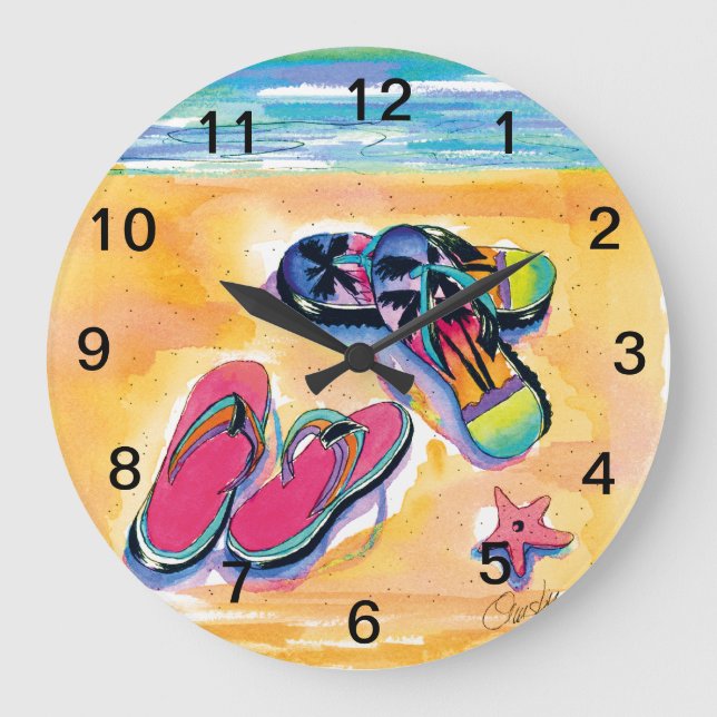 Grande Horloge Ronde Flip-Flop-horloge (Recto)