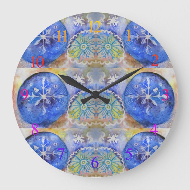 Grande Horloge Ronde Flocon de neige (Recto)