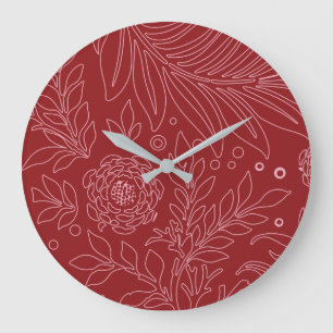 Grande Horloge Ronde Floral Design 30