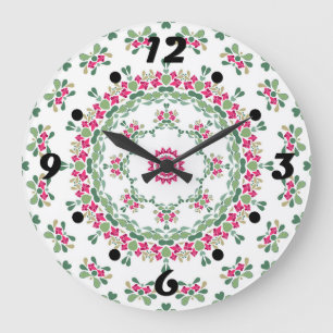 Grande Horloge Ronde Floral ornament