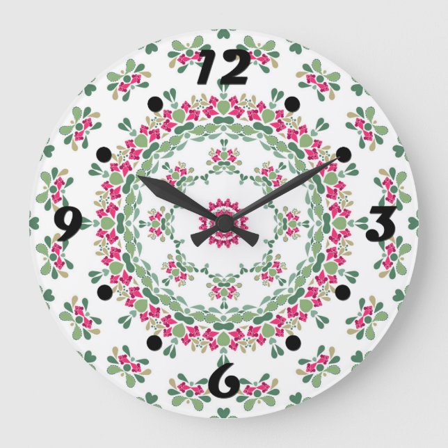 Grande Horloge Ronde Floral ornament (Recto)
