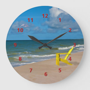 Grande Horloge Ronde Florida Gulf Coast Beach with Empty Chair