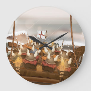 Grande Horloge Ronde Flotte d'invasion Viking