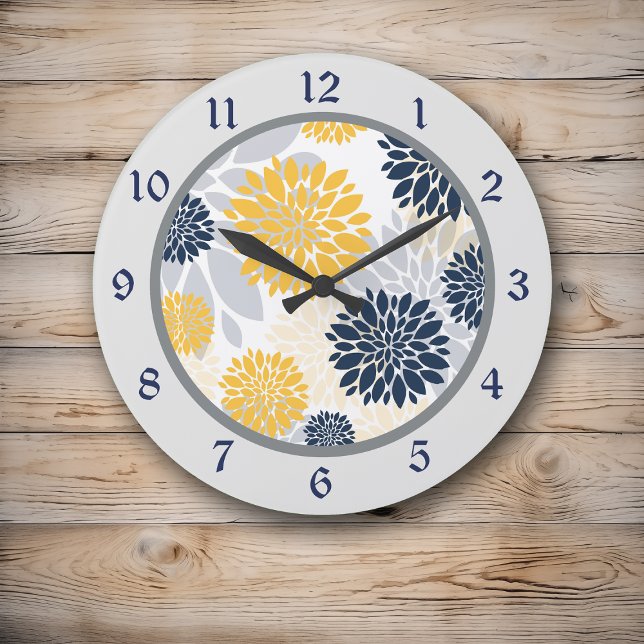 Grande Horloge Ronde Flower graphic (Créateur téléchargé)